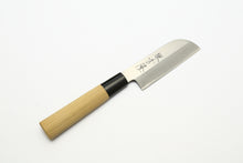 Load image into Gallery viewer, SAKAI YOSHITAKA 95mm 3 3/4 inch White-2 Kawamuki/Mentori Japanese Peeling Knife Optional Saya
