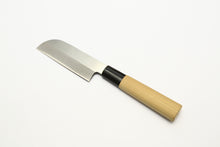 Load image into Gallery viewer, SAKAI YOSHITAKA 95mm 3 3/4 inch White-2 Kawamuki/Mentori Japanese Peeling Knife Optional Saya