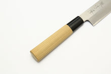 Load image into Gallery viewer, SAKAI YOSHITAKA 95mm 3 3/4 inch White-2 Kawamuki/Mentori Japanese Peeling Knife Optional Saya