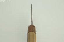 Load image into Gallery viewer, Naoki Mazaki Hon Sanmai Blue2 Damascus Santoku 180mm with Kiri Box