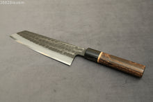 Load image into Gallery viewer, Mutsumi Hinoura White2 Kurouchi Hammered Bunka 180mm