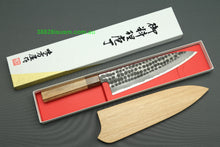 Load image into Gallery viewer, Mutsumi Hinoura White2 Kurouchi Hammered Gyuto 210mm with Saya MH-A