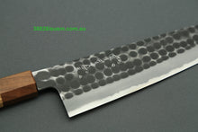 Load image into Gallery viewer, Mutsumi Hinoura White2 Kurouchi Hammered Gyuto 210mm with Saya MH-A