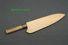 Load image into Gallery viewer, Mutsumi Hinoura White2 Kurouchi Hammered Gyuto 210mm with Saya MH-A