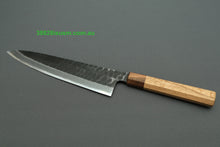 Load image into Gallery viewer, Mutsumi Hinoura White2 Kurouchi Hammered Gyuto 240mm with Saya MH-D