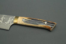 Load image into Gallery viewer, Takeshi Saji 31-Layer VG10 Nickel Damascus 270mm Gyuto Stag Handle with Saya TS-1