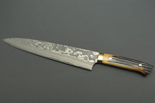Load image into Gallery viewer, Takeshi Saji 31-Layer VG10 Nickel Damascus 270mm Gyuto Stag Handle with Saya TS-3