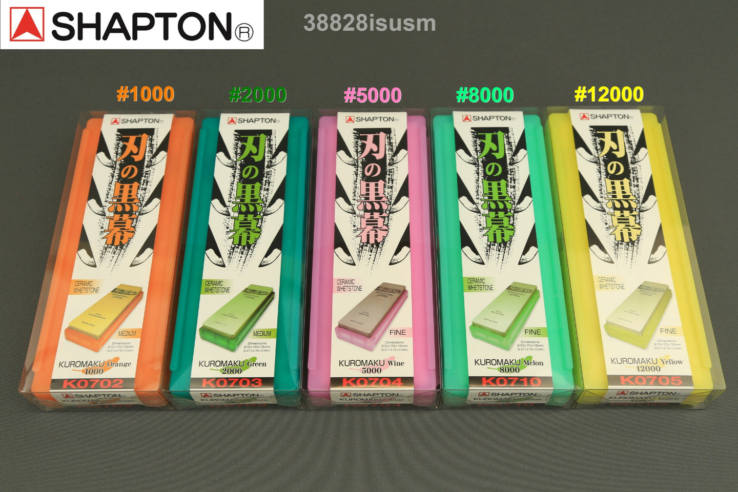 Shapton Professional Ceramic Whetstones #1000 + #2000 + #5000 + #8000 + #12000