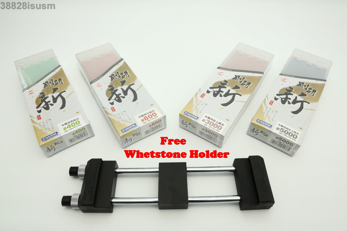 Naniwa Gouken Arata 4 pcs Set Professional Grade Whetstones FREE WHETSTONE HOLDER